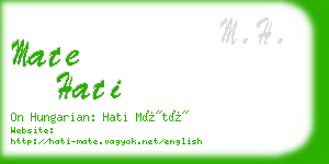 mate hati business card